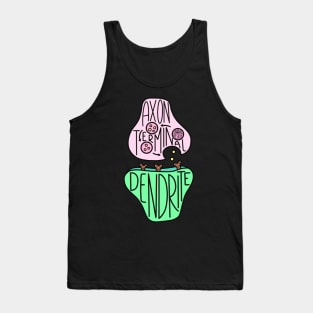 Hand Drawn Labeled Cute Neuron Synapse Tank Top